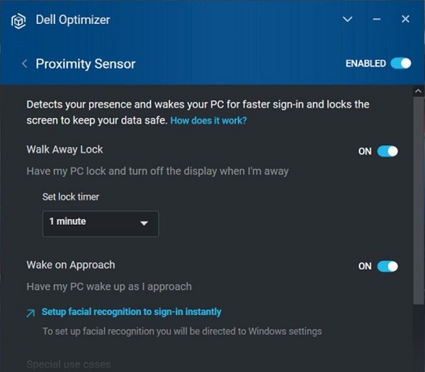 Proximity Sensors and Walk Away Lock Functionality May Report the