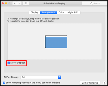 MacOSディスプレイの設定