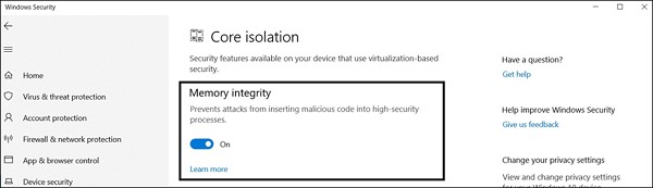 Windowsのセキュリティ設定