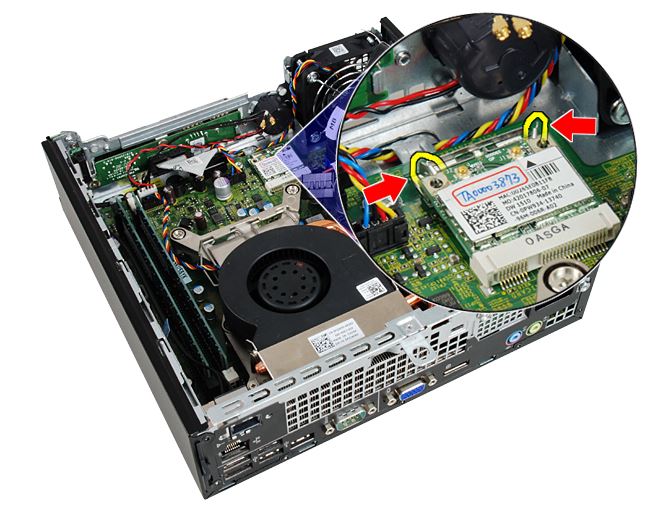Optiplex 7010 Ultra Small Form Factor Usff Removal Guide For The Wireless Module Internal Antenna System Fan Memory And Heatsink Dell Singapore