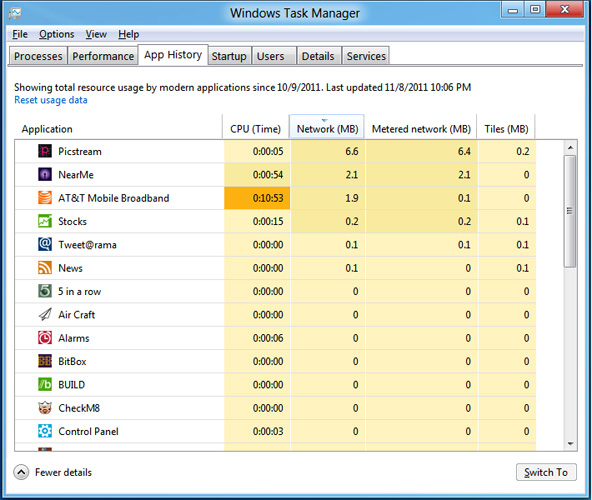 Windows 8 Manage Mobile Broadband (3G) Including Data Caps and