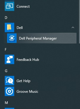Dell Peripheral Manager Listing Dell Peripheral Manager Listing