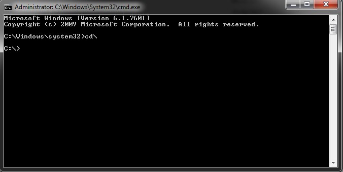 win7 cmd-vindus-CD