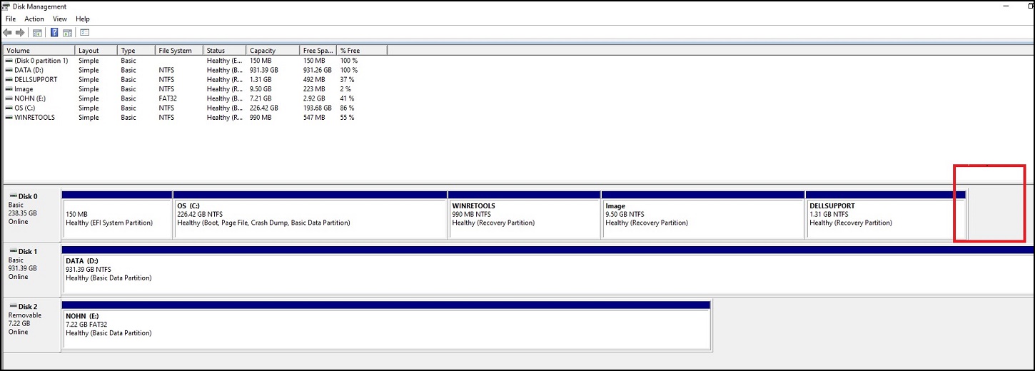 Intel Optane Unallocated Space Shows Abnormally After Deploying a Reinstall  Image on a Dell Computer (Windows Factory Install) with SupportAssist  Operating System Recovery