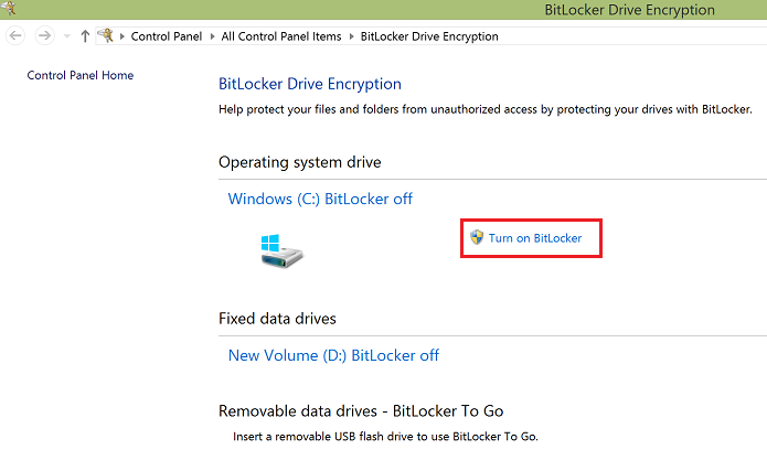 Enable Bitlocker Windows 7 Professional 64 Bit