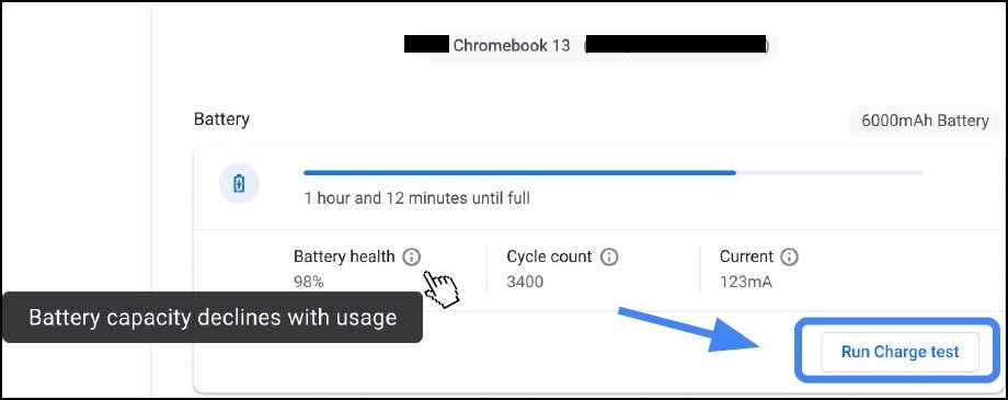 Test Diagnostika systému Chrome OS