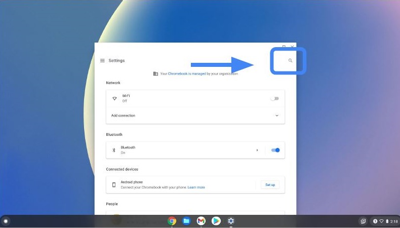 Hledání v systému Chrome OS