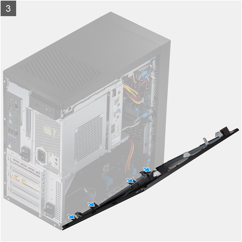 Dell 3650 和 3650 XE Precision 工作站侧盖