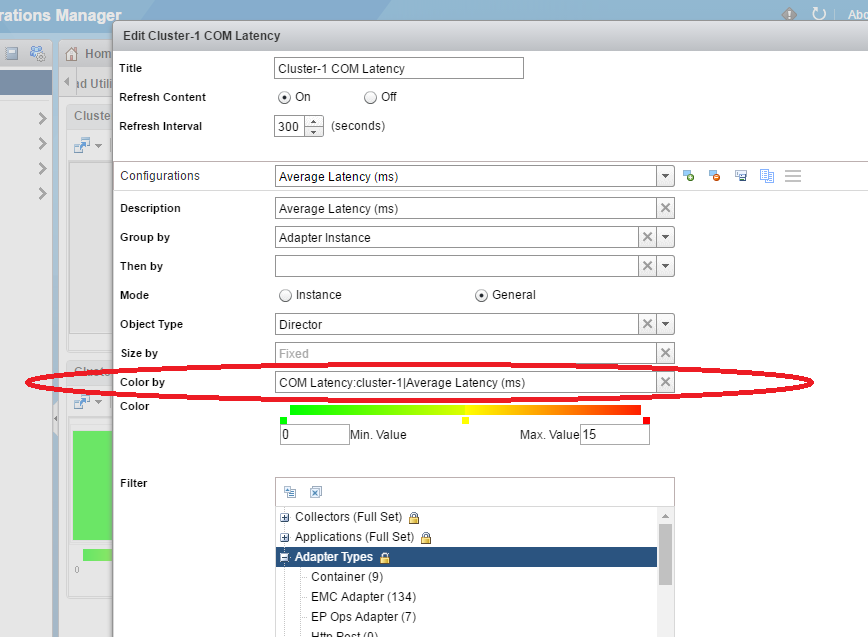 EMC Storage Analytics 3.x COM Latency Heat Map not displayed for Vplex