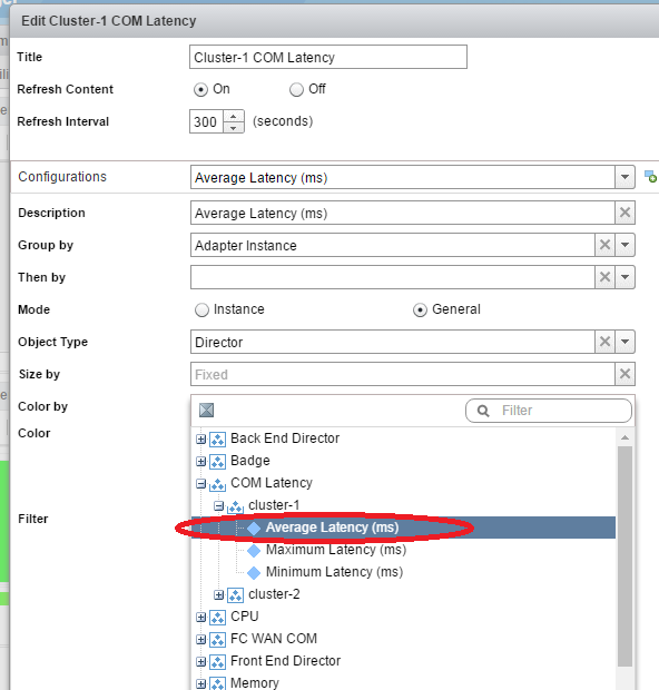 EMC Storage Analytics 3.x COM Latency Heat Map not displayed for Vplex