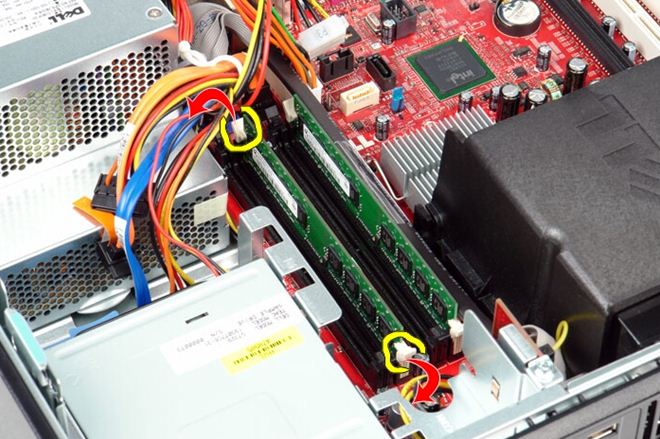 Optiplex 755 Desktop Chassis Dt Removal Guide For The Memory Heatsink System Fan And Power Supply Dell Uk