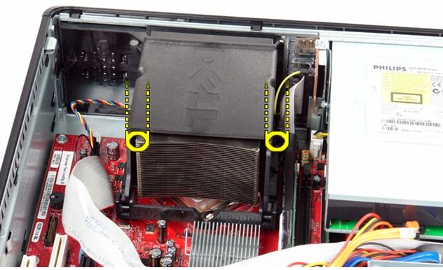 Optiplex 755 Desktop Chassis Dt Removal Guide For The Memory Heatsink System Fan And Power Supply Dell Uk