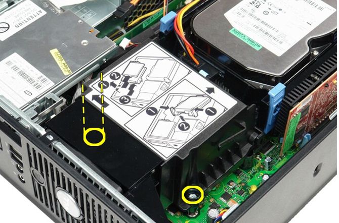 Optiplex 755 Small Form Factor Sff Removal Guide For The Heatsink Power Supply System Fan I O Panel And Air Temperature Sensor Dell Us