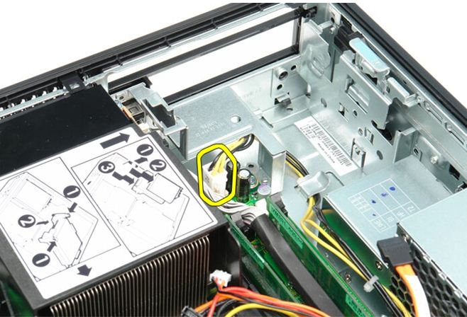 Optiplex 755 Small Form Factor Sff Removal Guide For The Heatsink Power Supply System Fan I O Panel And Air Temperature Sensor Dell Us