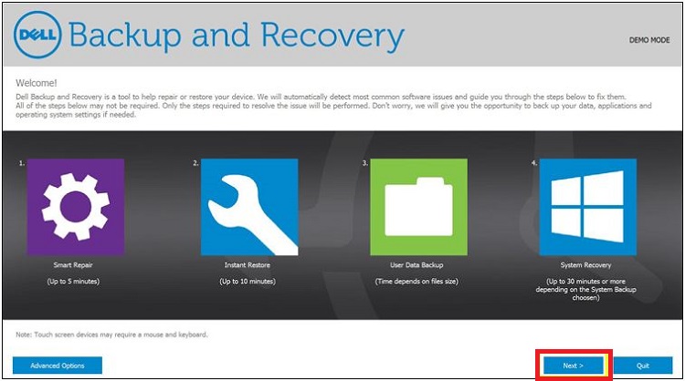 dell backup and recovery windows 10 download