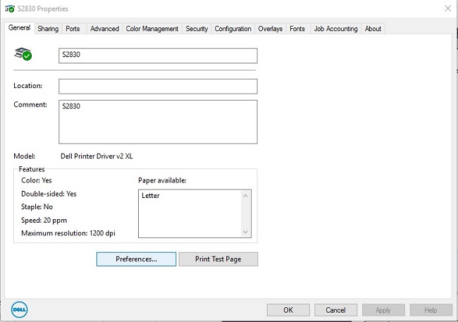 SLN133381_cs__1Printer properties screen