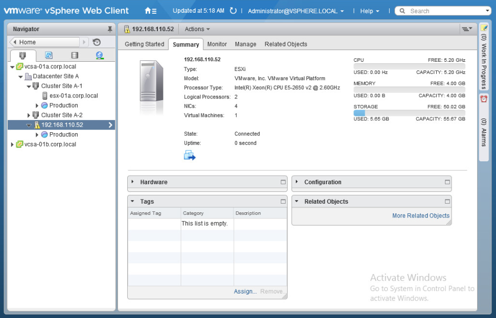 How to add a host to a vCenter 6 Datacenter through vSphere Web Client ...