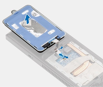 Scollegamento del connettore HDD