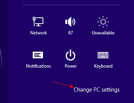 Perlelinje for Pc-innstillinger i Windows 8