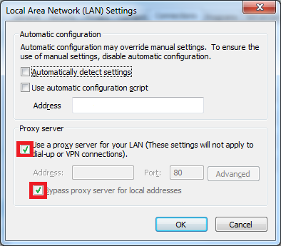 internet options proxy