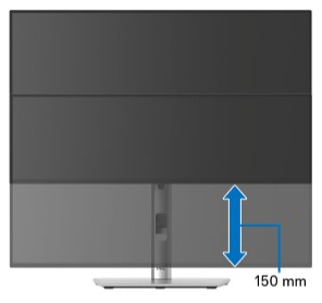 Extensão vertical do monitor Dell UltraSharp 27 — U2724DE