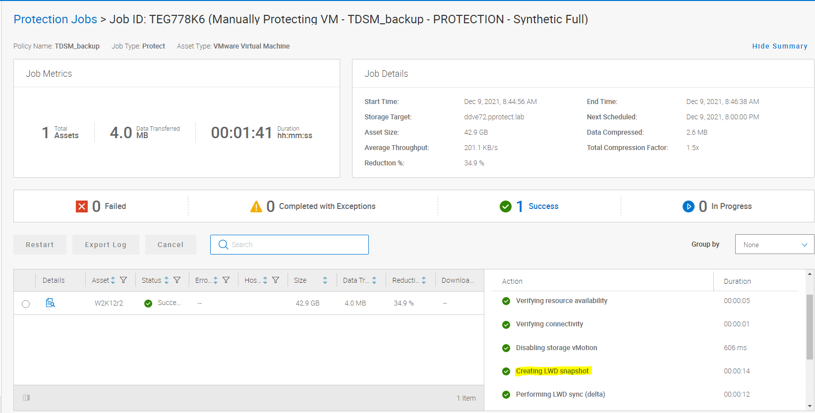 PowerProtect PPDM VM How to identify if the VM backups are using TSDM
