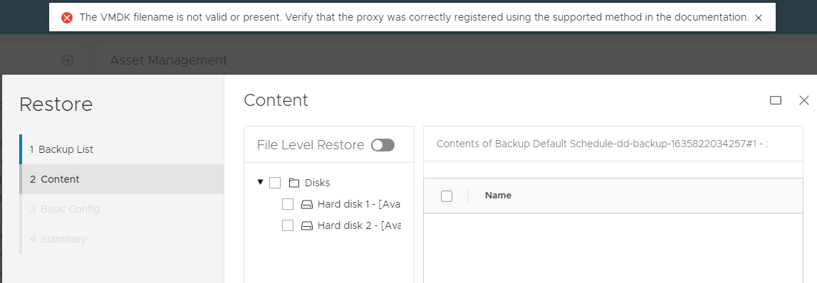 Den samme fejl som vist i AUI-grænsefladen