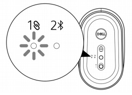 trådløs Dell Mobile-mus ms3320w-parring USB2