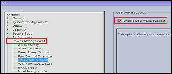 Dell BIOS Power Management