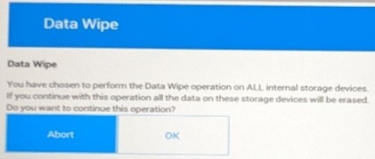 Figura 2. Operación de Data Wipe