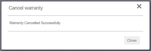 Cancel Warranty