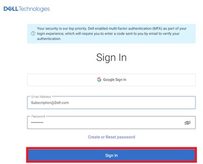 Dell Account Sign In Page