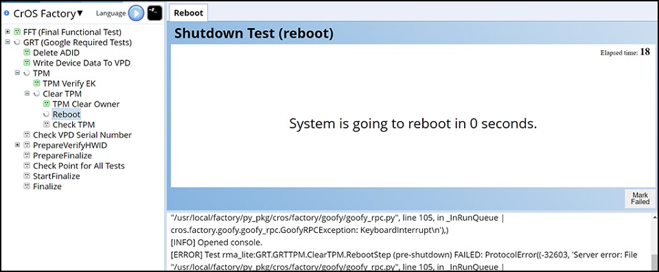 ChromeOS Factory - Shutdown Test