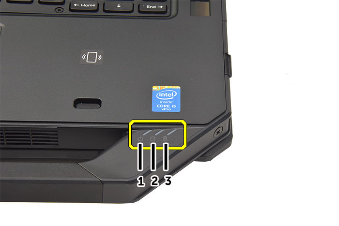 Latitude Rugged Extreme Computer Status LEDs Location and Usage | Dell US