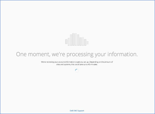 Onboarding-skärm för CloudIQ 7