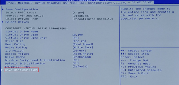 UEFI VROC LSI MegaRAID 10