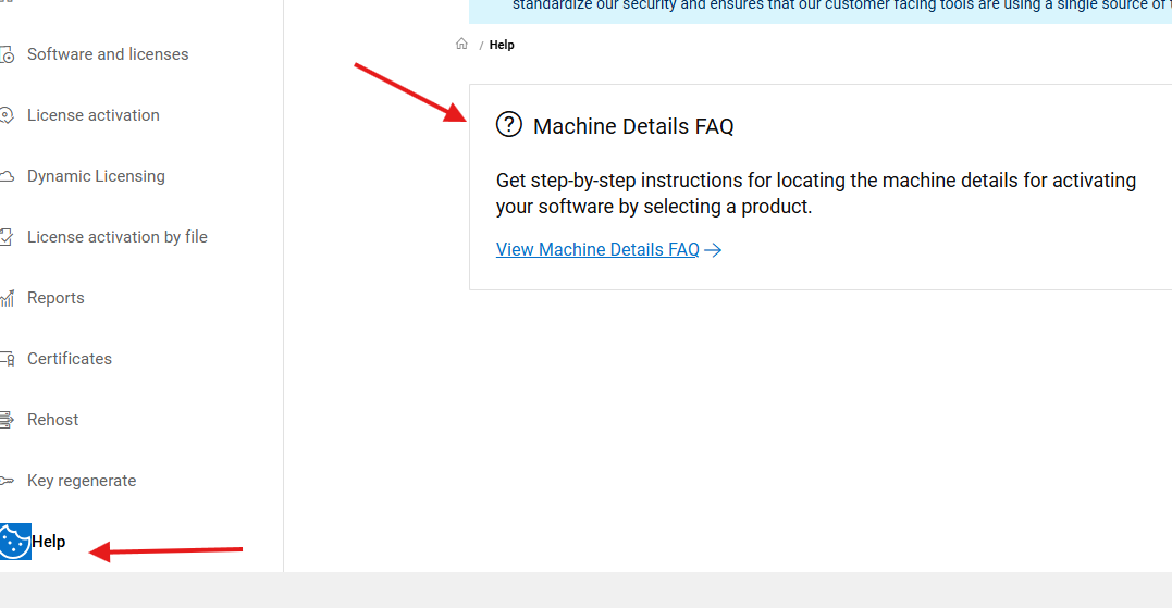 Machine FAQ page in SLC