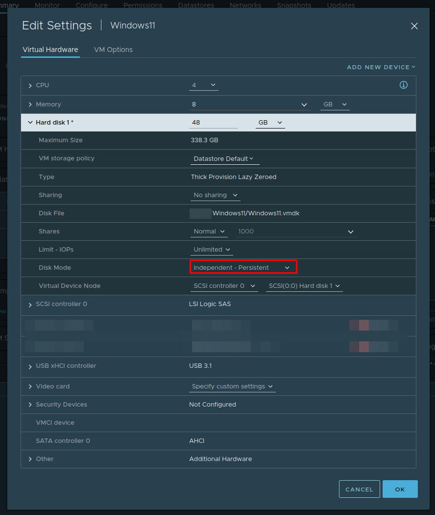 Editar configurações