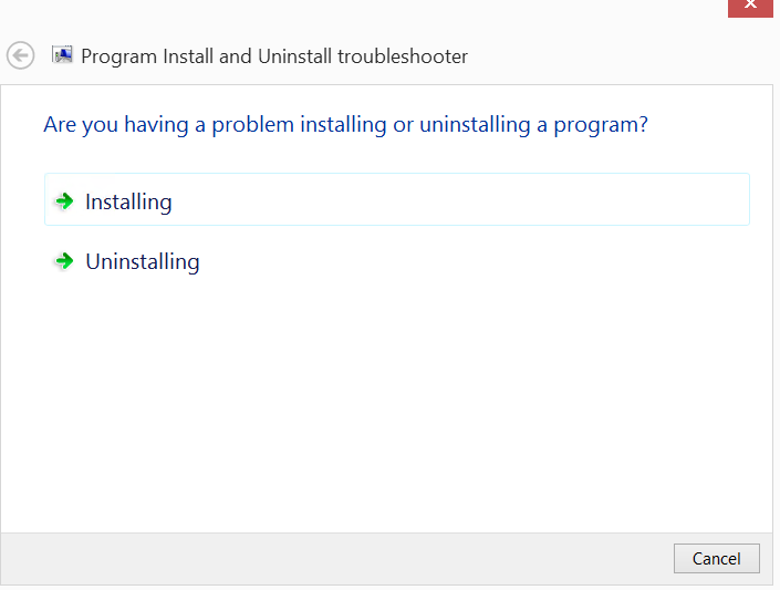 Demander si le problème provient de l’installation ou de la désinstallation
