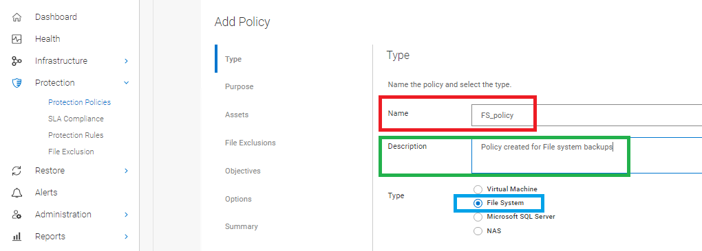 Valitse Centralized Backup