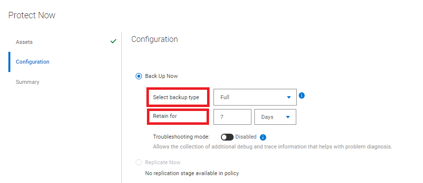 Poziom zasad tworzenia kopii zapasowych i przechowywania danych