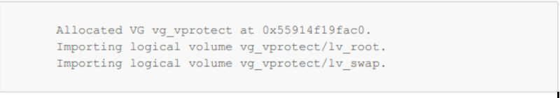 Vérification de la détection des volumes du système d’exploitation