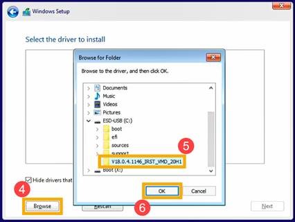 Windows Setup – Treiberordner