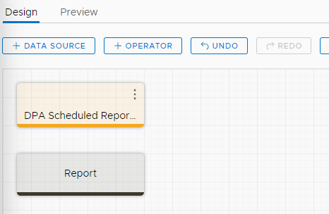 Skärmbild av fönstret Datakällans design
