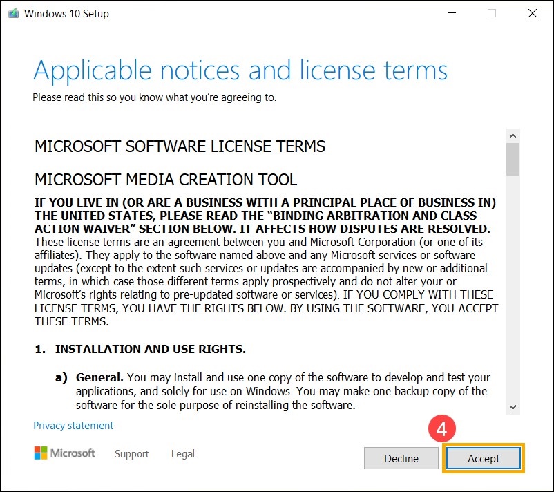 Microsoftソフトウェアのライセンス条項と該当する通知