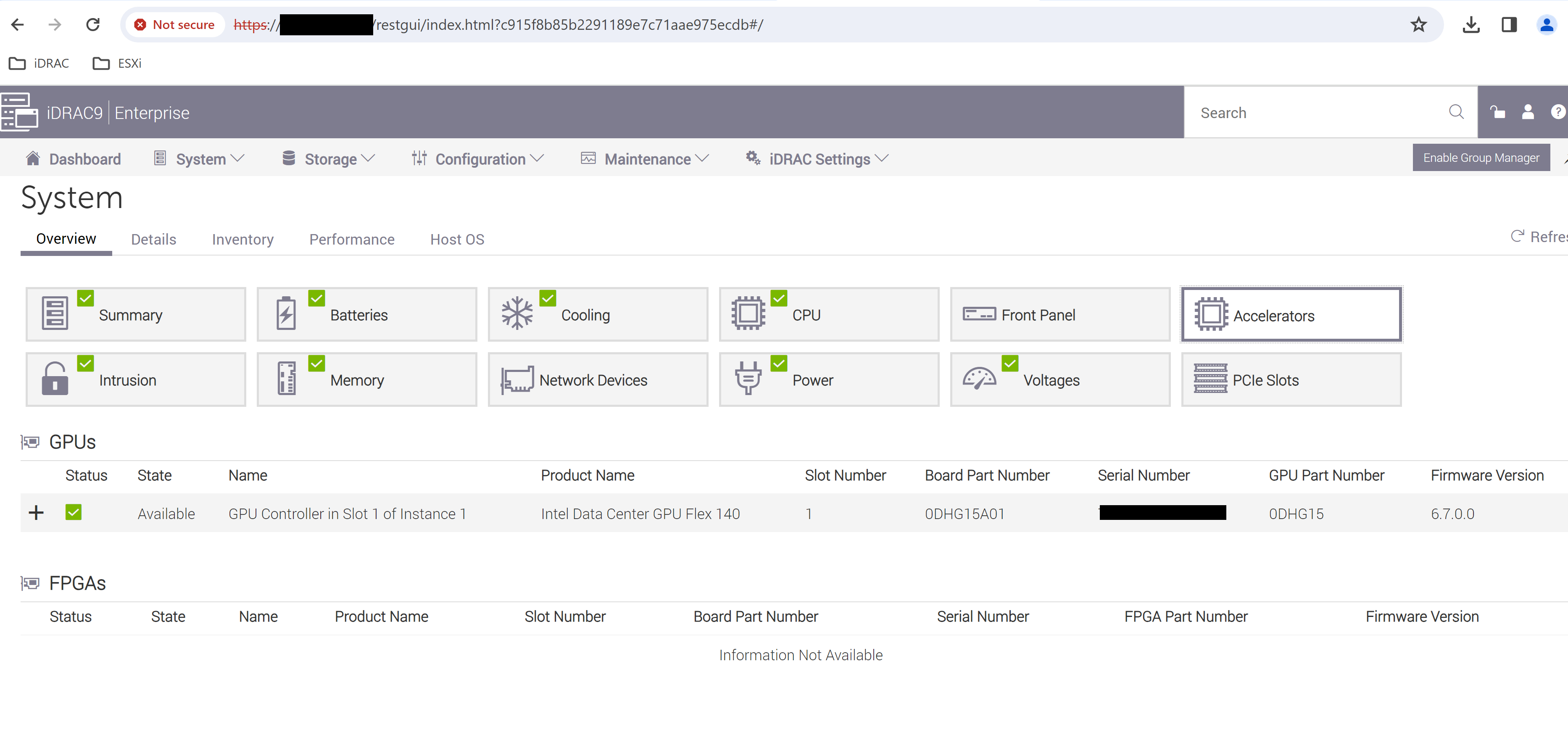 Visualización de la GPU en iDRAC