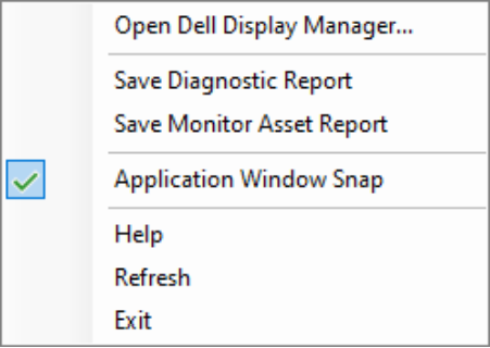 ステータス バーのDDMアイコンからApplication Windows Snapを有効化する