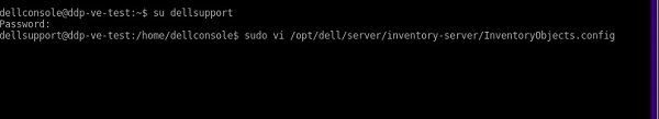 sudo vi /opt/dell/server/inventory-server/InventoryObjects.config