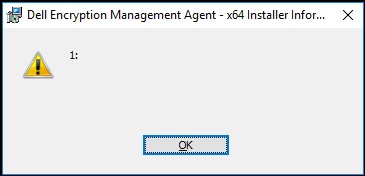 Dell Encryption 错误窗口