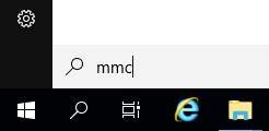 Vyhledání konzole MMC